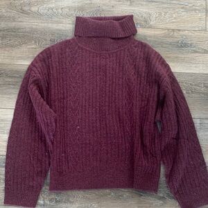 Buffalo David Bitton Deep Burgundy Turtleneck Sweater
